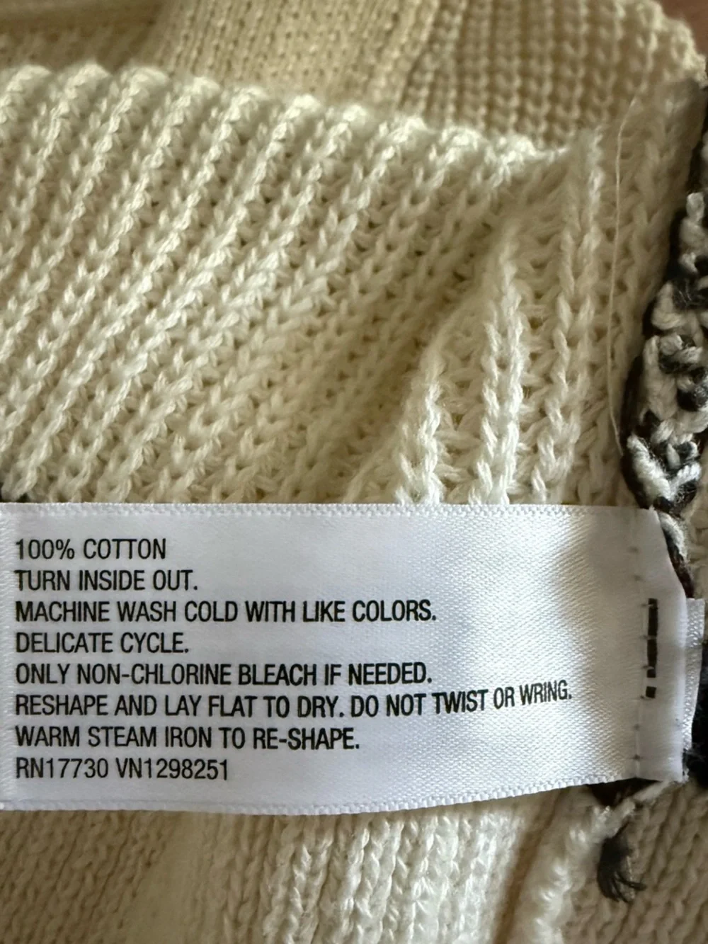 NWOT Striped Open Front Cardigan Knit Sweater XS Universal Thread Black White - Picture 10 of 10